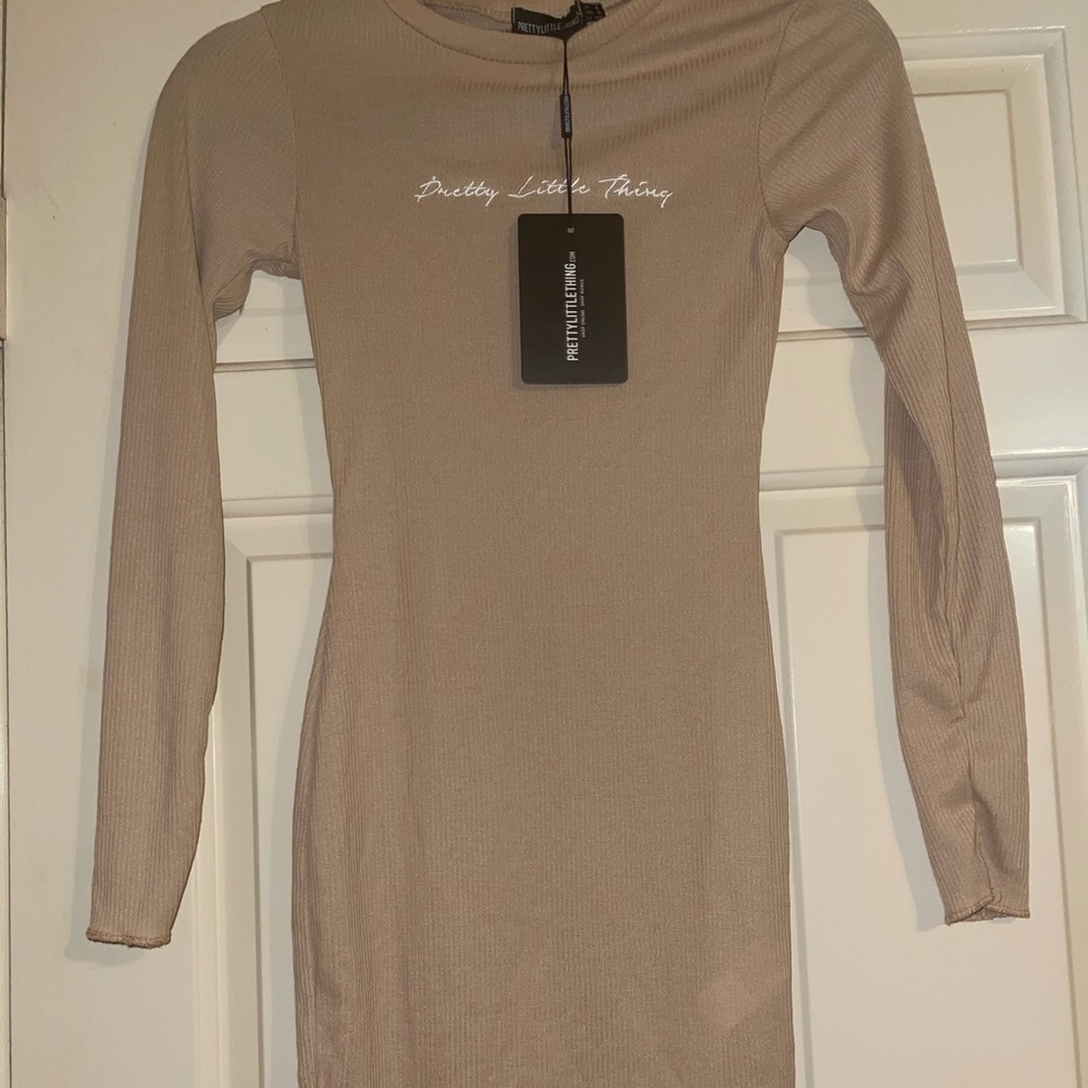 Stone Embroidered Ribbed Mini Dress - Picture 3 of 3